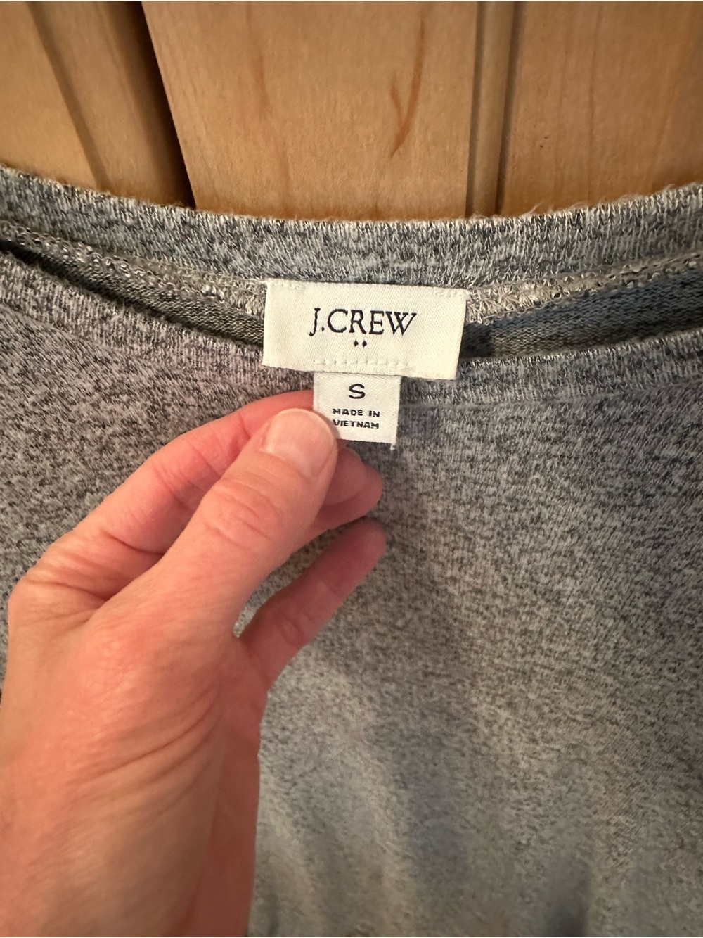 J. Crew Comfy Gray Long-Sleeve Knit Swing Dress